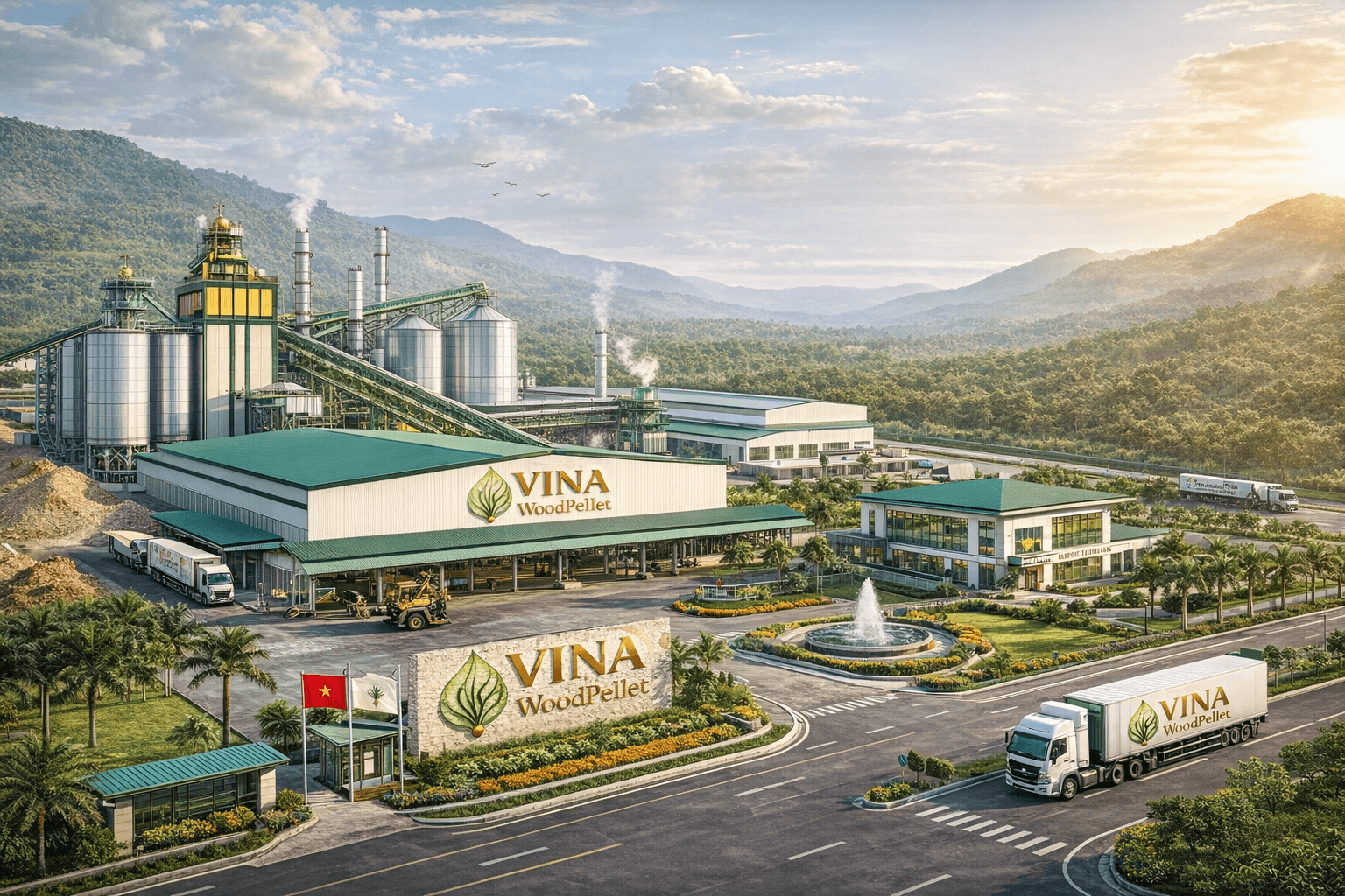 VINA WoodPellet factory — Vietnam wood pellet manufacturer